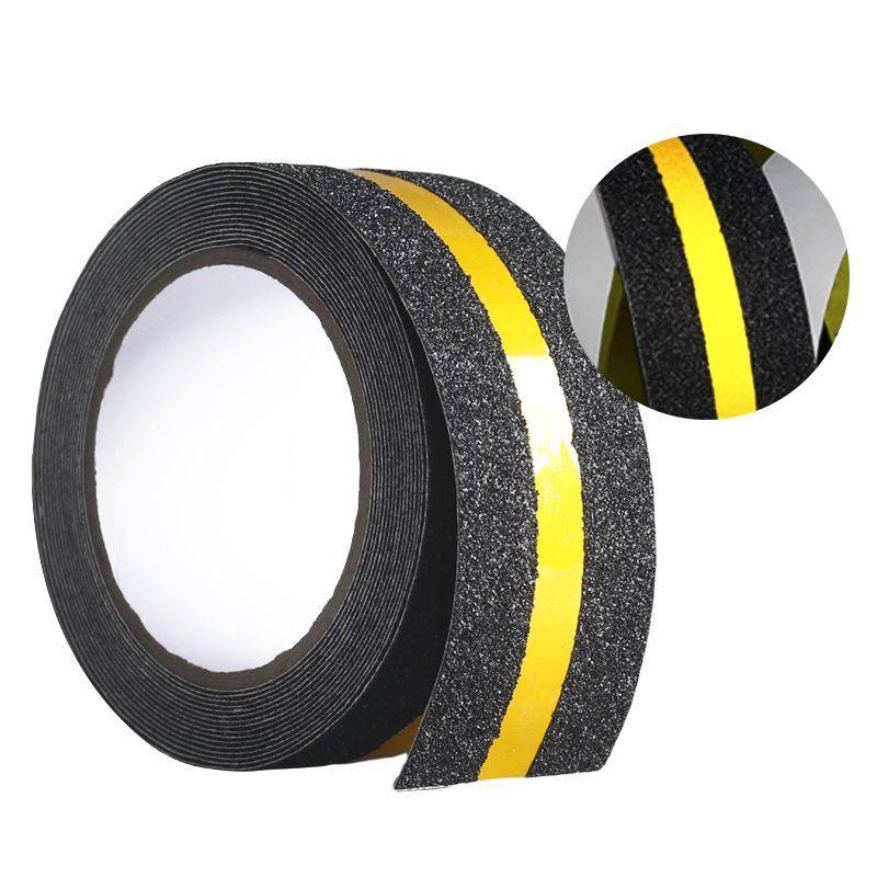 Băng keo chống trượt vân nhám đá phản quang 5m x 5cm cao cấp PQ-505V, dán cầu thang, chống trơn trượt hiệu quả dành cho văn phòng, nhà xưởng, chân bậc cầu thang - Mai Lee