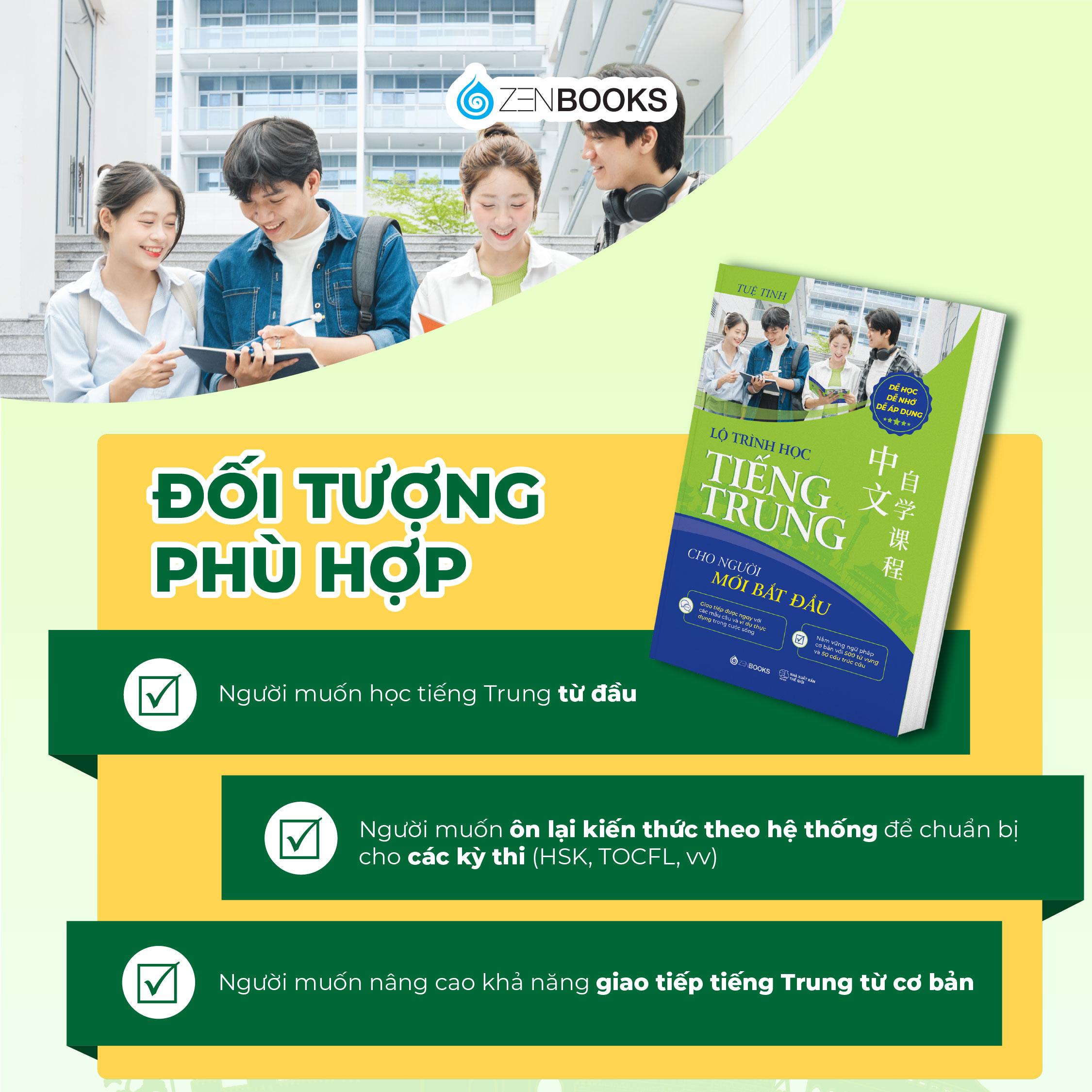 Sách - Lộ Trình Học Tiếng Trung Cho Người Mới Bắt Đầu - Dễ Học Dễ Nhớ Dễ Áp Dụng