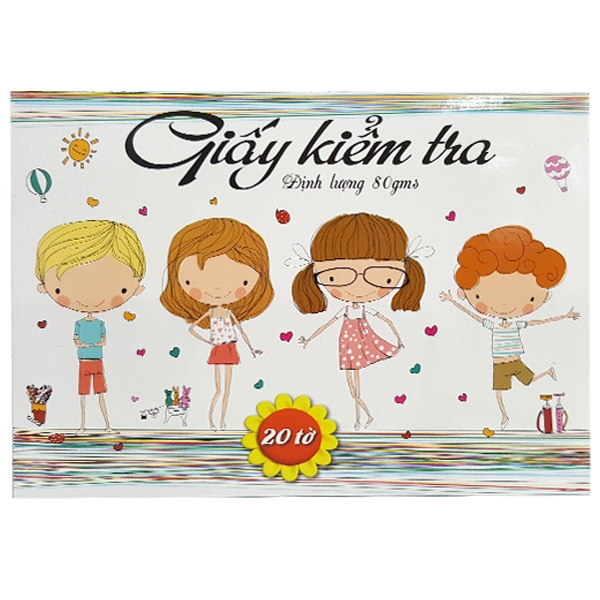 Bộ 2 Hộp Giấy Kiểm Tra Kẻ Ngang (20 Tờ/Hộp) - Mẫu 2