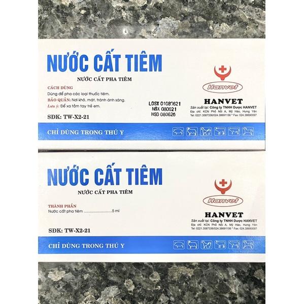 1 hộp nước cất tiêm 10 ống 5ml