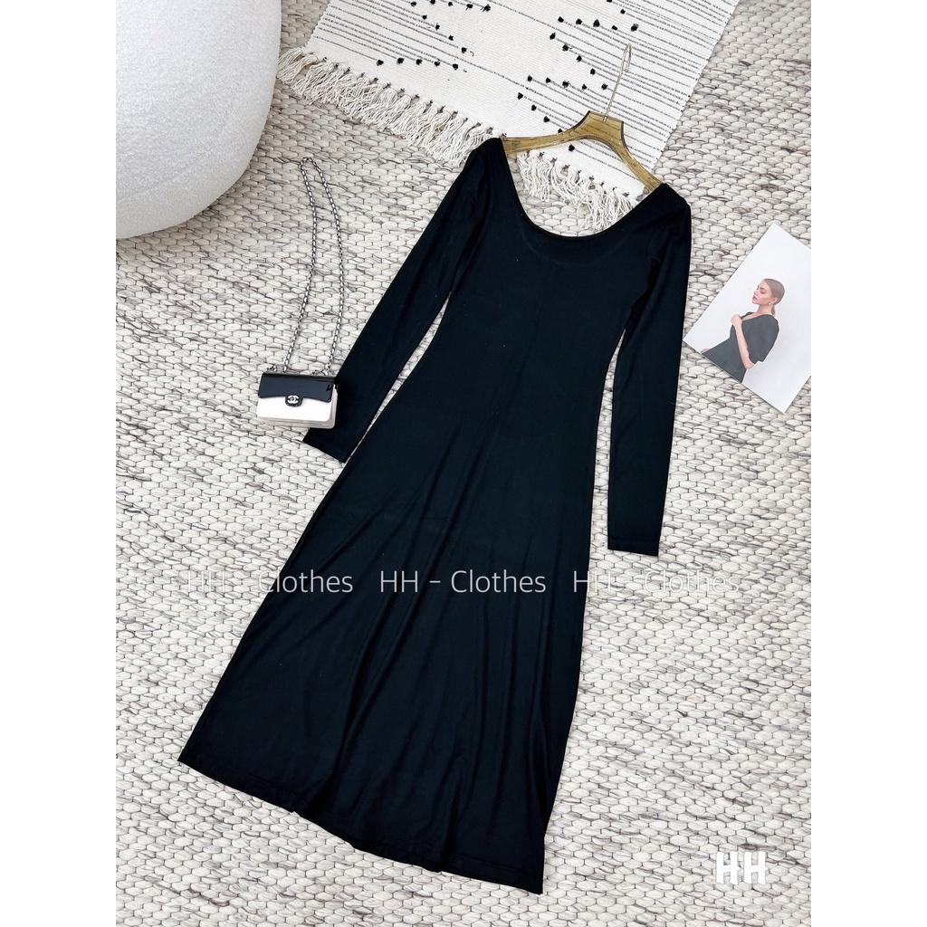 VÁY ĐI CHƠI, VÁY ZIP MAXI CỔ U TAY DÀI DÁNG XÒE CỰC XINH