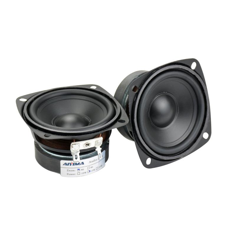 AIYIMA 2PCS Audio Audio Audio Loa 3 inch 4 Ohm 15 W Waterproof Full Tần số âm trầm ngoài trời Altavoz Portatil loa Colum Color: 8 Ohm Speaker