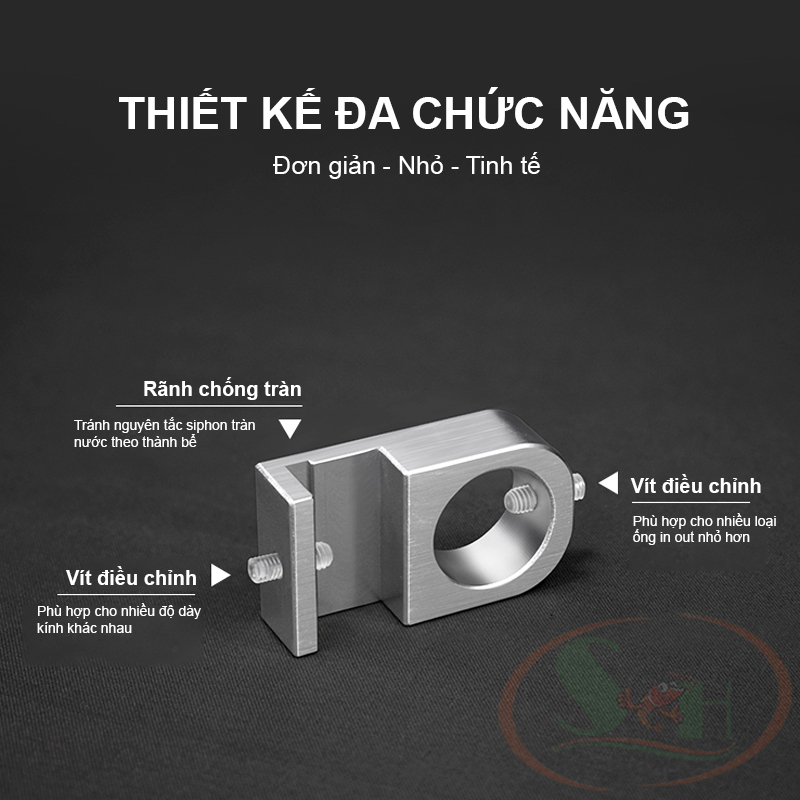 Kẹp nhôm Week CNC giữ ống in out 12, 16, 20 mm dây ống lọc thùng bể cá tép thủy sinh