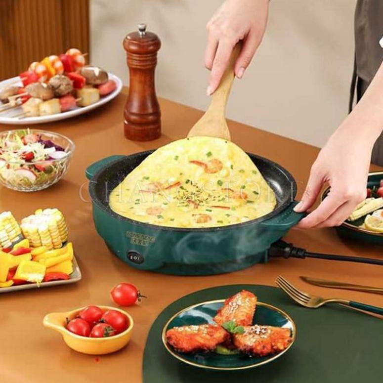 Chảo Nướng Điện Mini Đa Năng Chống Dính 26cm, Chảo nướng phong cách Hàn Quốc_CNĐ_