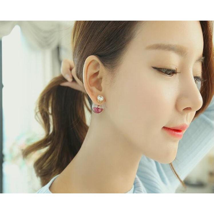 Bông tai thủy tinh cao cấp zircon i08