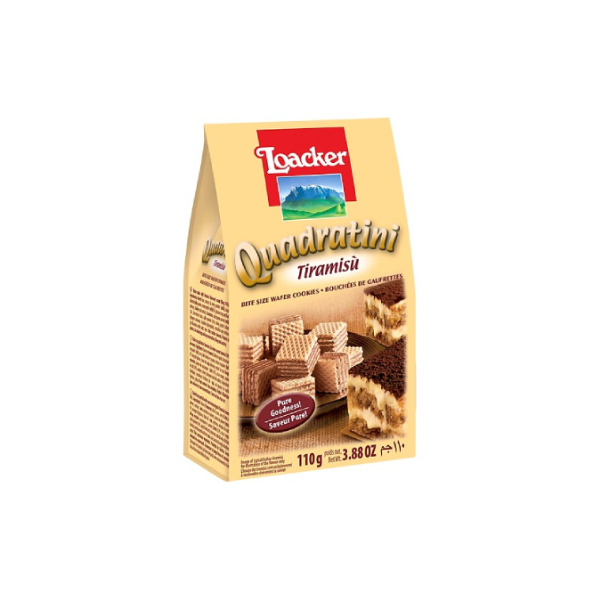 [ Date 04/25 ] Bánh xốp Loacker Quadratini Tiramisu 110g