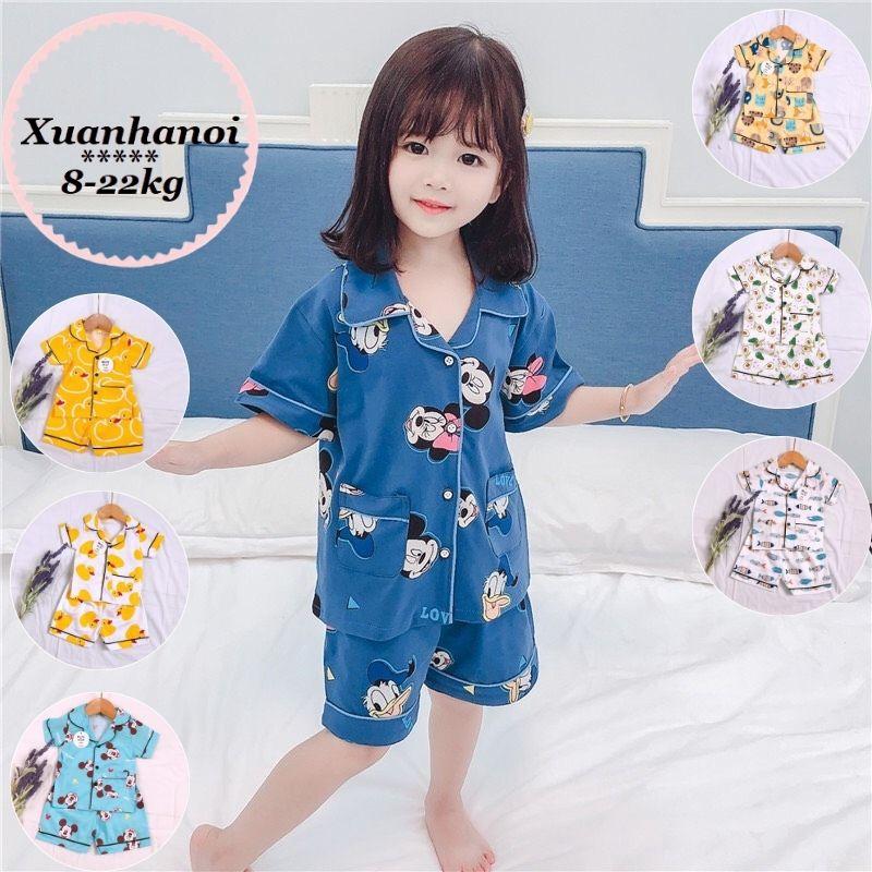 Bộ Pijama cộc tay cho bé trai bé gái 6 mẫu XHN489