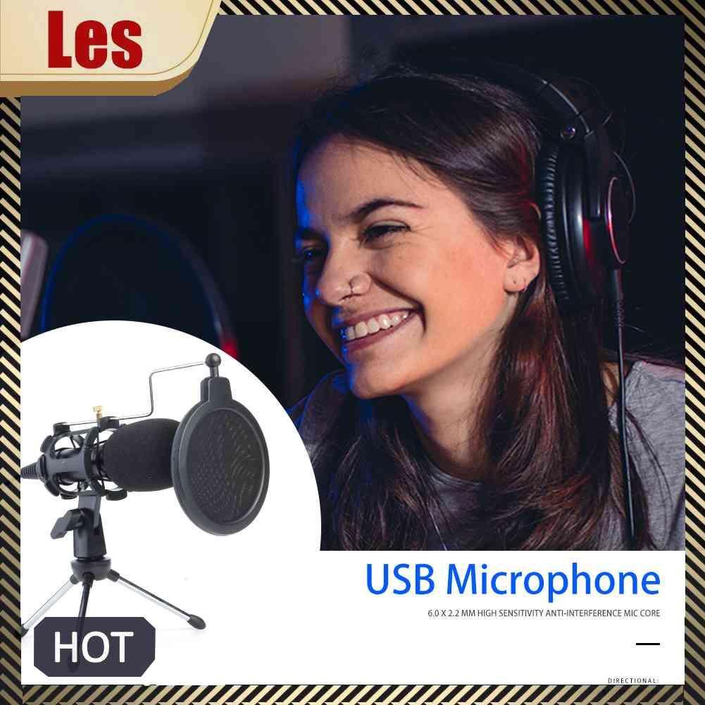 Micro Có Dây USB Kèm Giá Đỡ Cho PC