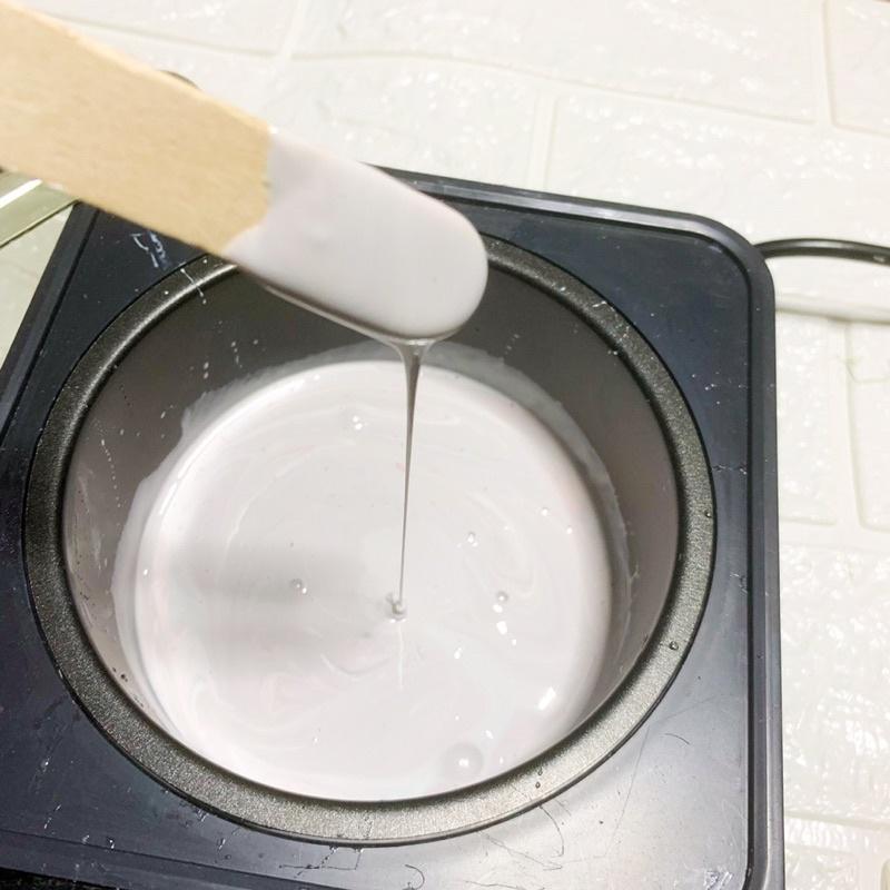 Nồi nấu sáp wax lông chống dính + 100g Sáp wax cao cấp siêu bám lông + Mỡ trăn nguyên chất