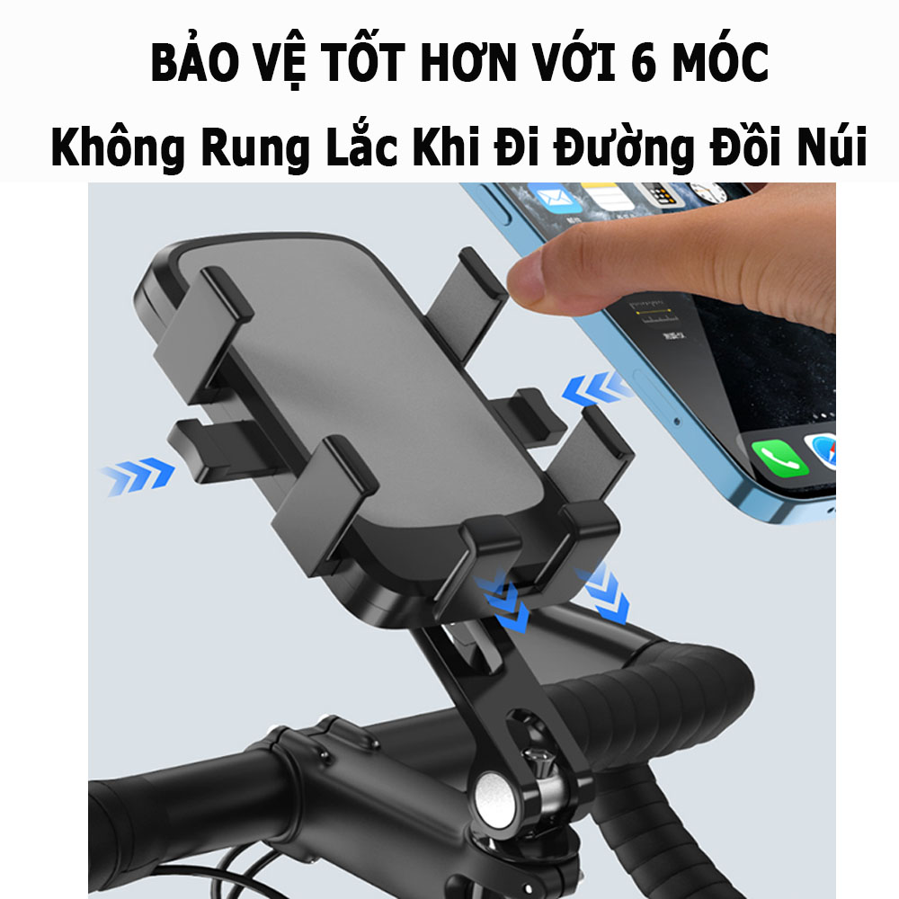 Giá Đỡ Điện Thoại Cho Xe Đạp; Kẹp Điện Thoại Gắn Cổ Phốt; Giá Đở Chống Rung Xe Thể Thao, Địa Hình - hàng nhập khẩu