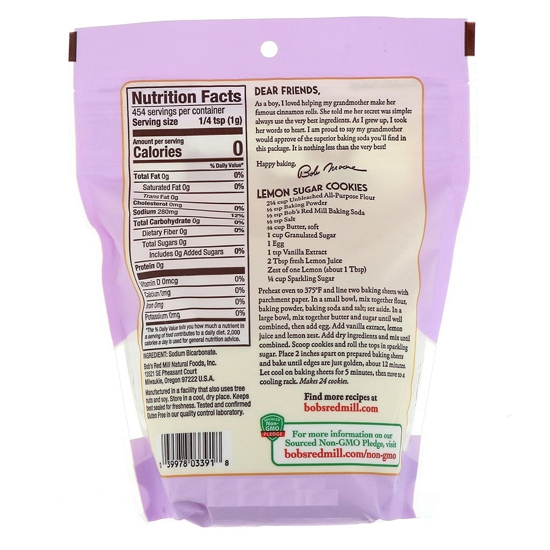 Muối nở baking soda Bob's Red Mill 454g