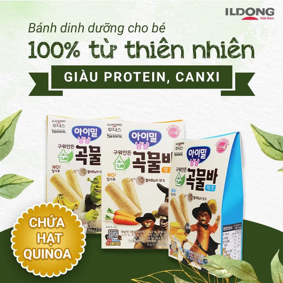 Bộ ba vị bánh cuộn ăn dặm cho bé ILDONG Hàn Quốc