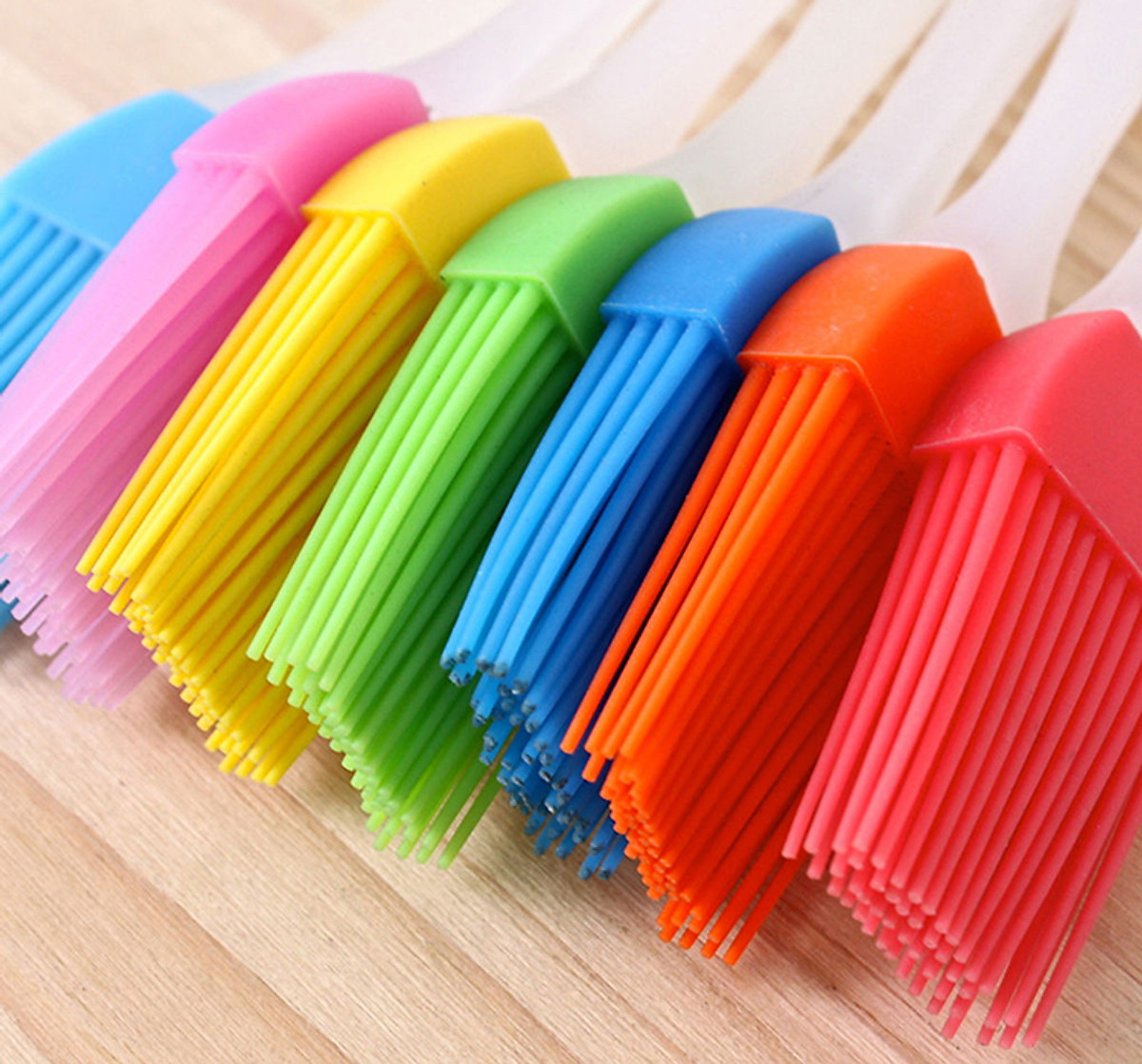 Combo 2 Cây Cọ Silicon Cán Trong Quét Dầu, Bơ, Kem Trang Trí Bánh - Hàng Loại 1