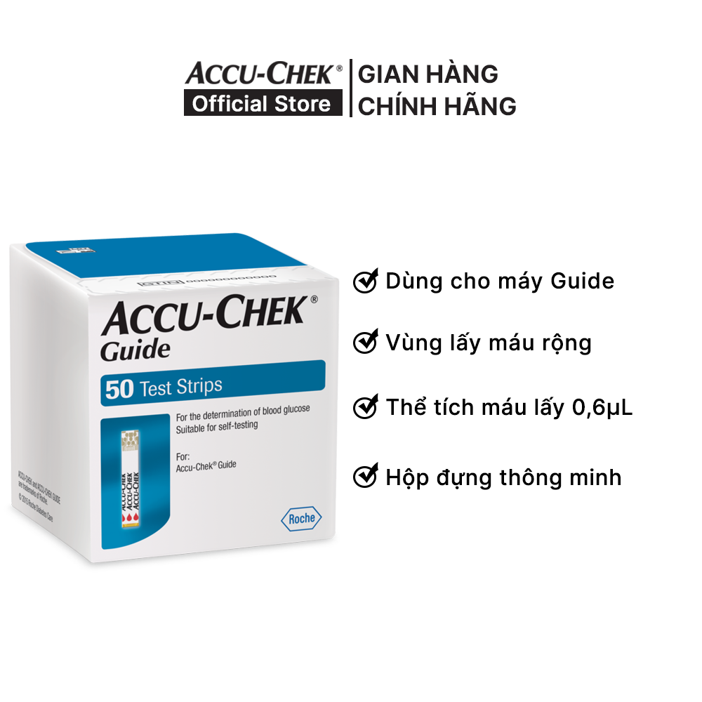 Hộp 50 Que Thử Đường Huyết ACCU-CHEK Guide