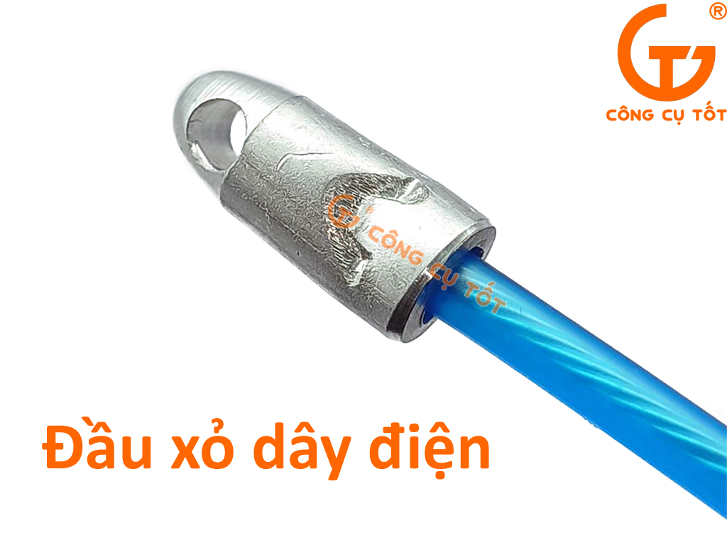 Dây mồi luồn ống lõi thép 1.2 ly vỏ xanh đầu bánh xe dài 30m