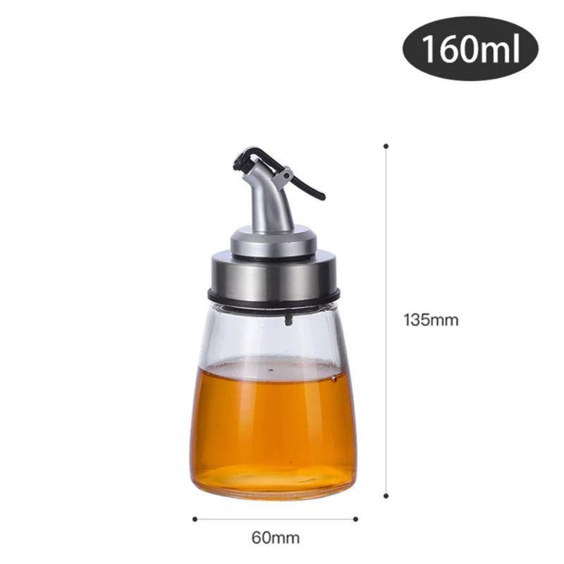 Chai Lọ Bình Đựng Dầu Ăn Thủy Tinh 160ML đến 500ML Vòi Rót Bấm Tay Chia Vạch Trong Nhà Bếp