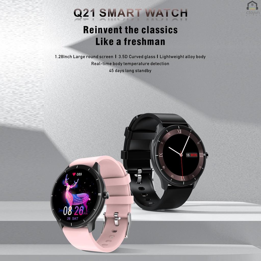 Đồng hồ đeo tay thông minh Q21 BT 5.0 theo dõi sức khỏe kèm phụ kiện chất lượng cao