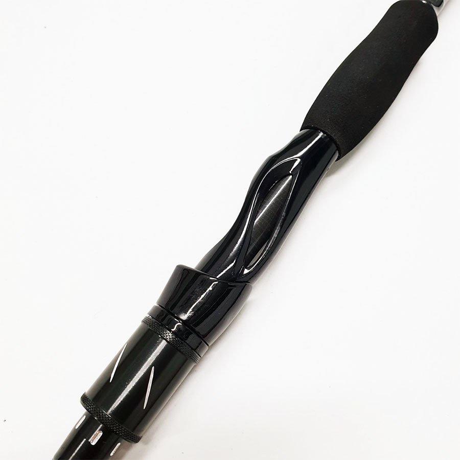 Bộ cần câu lure máy Đứng JD rút gọn 60cm chất liệu carbon độ dài 1m6 - 1m8 - 2m1 - 2m4 - 2m7 kèm máy ngang và hộp mồi lu