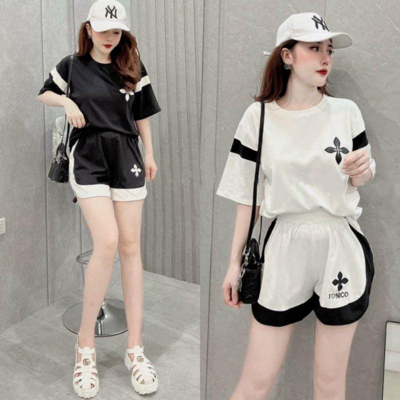 Bộ đồ sort đùi nữ kiểu dáng thể thao đi chơi mặc ơ nhà xinh xắn mẫu mới giá rẻ đẹp có bigsize
