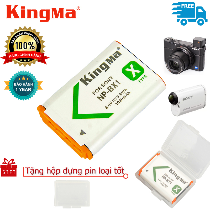 Pin KingMa NP-BX1 dùng cho Sony RX100 AS30V AS100VR HX400 WX300 - Hàng Chính Hãng