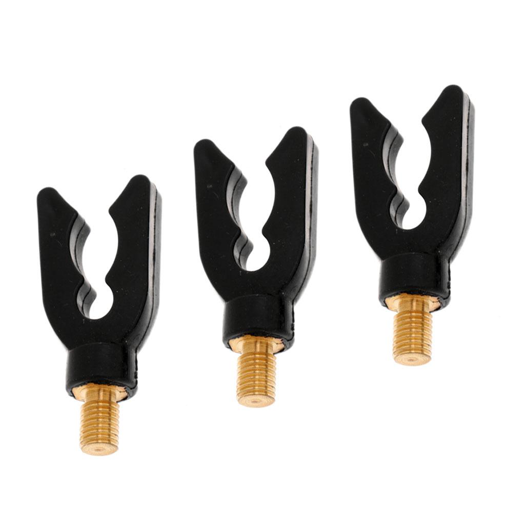 3 Pieces Carp Fishing Rod Holder Black Fishing Rod Pod Rest Gripper Holders