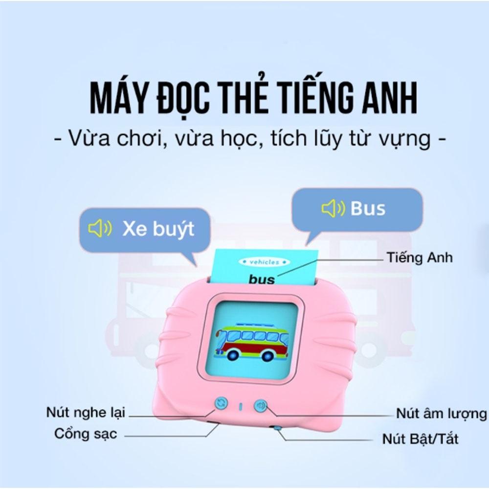 Đồ Chơi Máy Đọc Thẻ Flashcard 112 thẻ - 224 Từ Vựng Tiếng Anh Cho Bé Tập Làm Quen Tiếng Anh