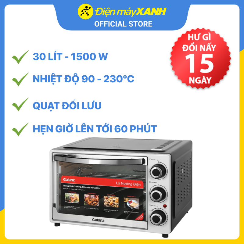 Lò Nướng Đối Lưu Galanz KWS1530LQ-D2 (30 Lít) - Hàng Chính Hãng