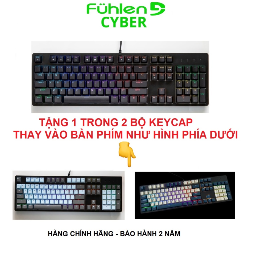 Bàn Phím Cơ Gaming Fuhlen Cyber - Hàng Chính Hãng