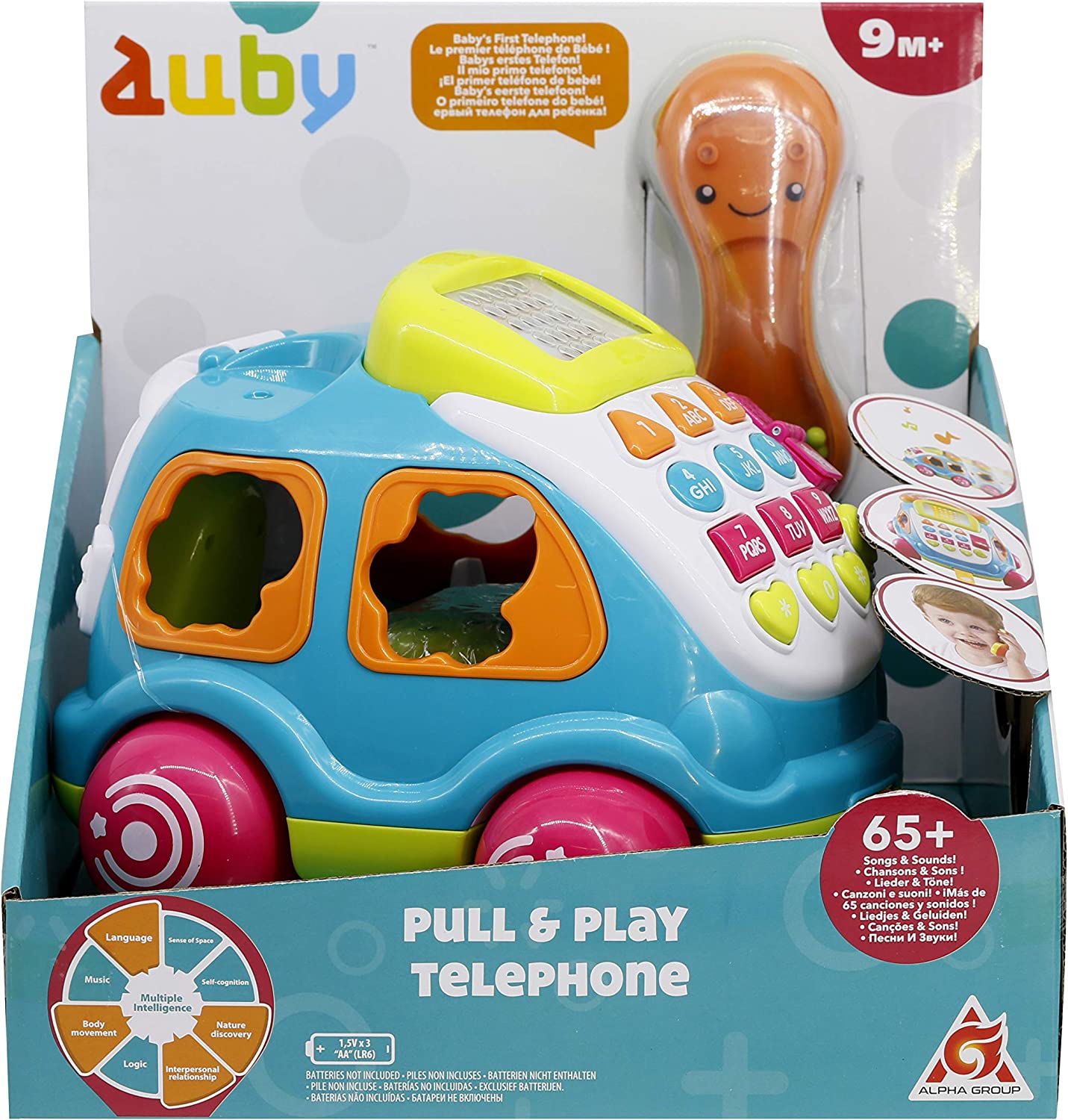 Xe thả khối có nhạc Auby Pull &amp; Play Car Phone