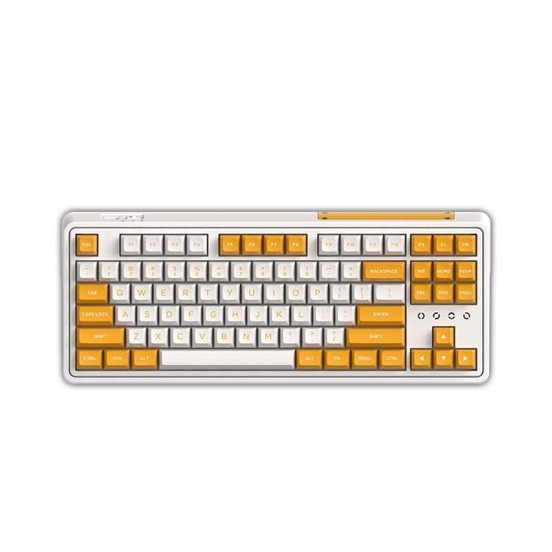 Bàn phím cơ FL-Esports CMK87SAM Banana Yellow White 3 Mode - Hàng chính hãng