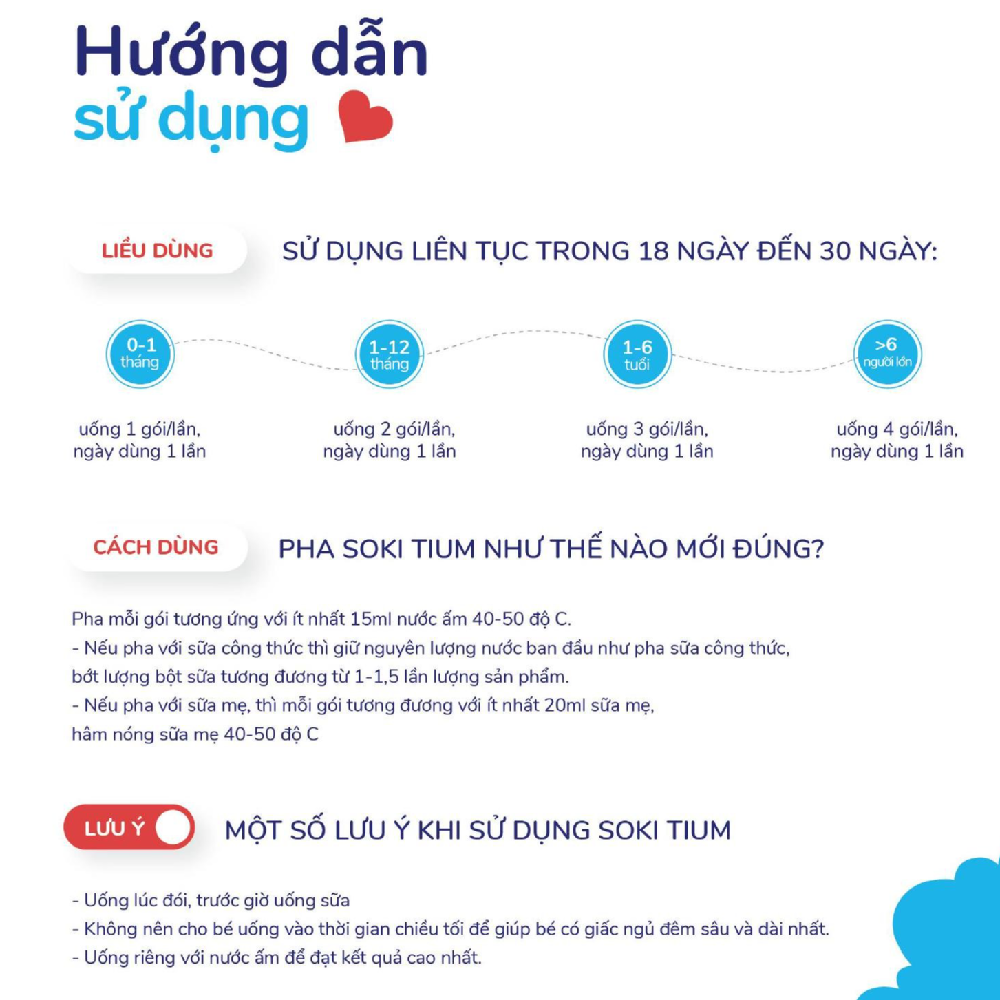 Ngủ ngon cho bé - Combo 2 hộp Soki Tium giúp bé ngủ ngon tự nhiên từ sữa