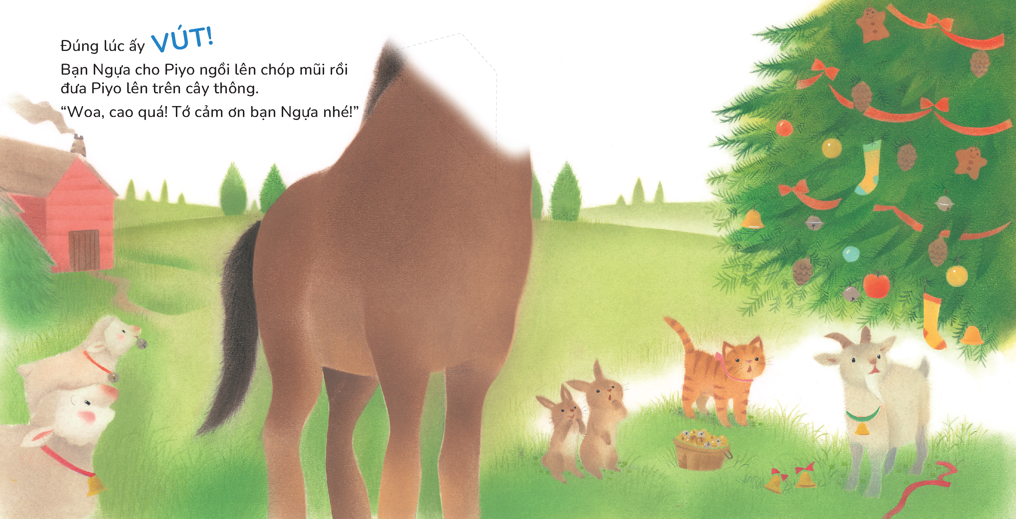 Gà con Piyo Chúc mừng giáng sinh