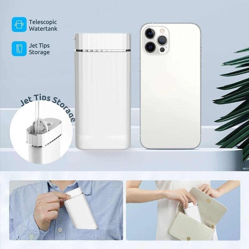 Máy tăm nước nhỏ gọn công suất mạnh mẽ TEKKIN MS18 3 chế độ bảo hành 12 tháng - hàng chính hãng
