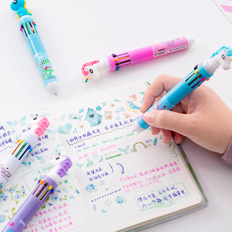 Bút Bi Nhiều Ngòi Hình Thú - Bút Bi 10 Ngòi Hình 3D Kiểu Dáng Xinh Xắn Đáng Yêu