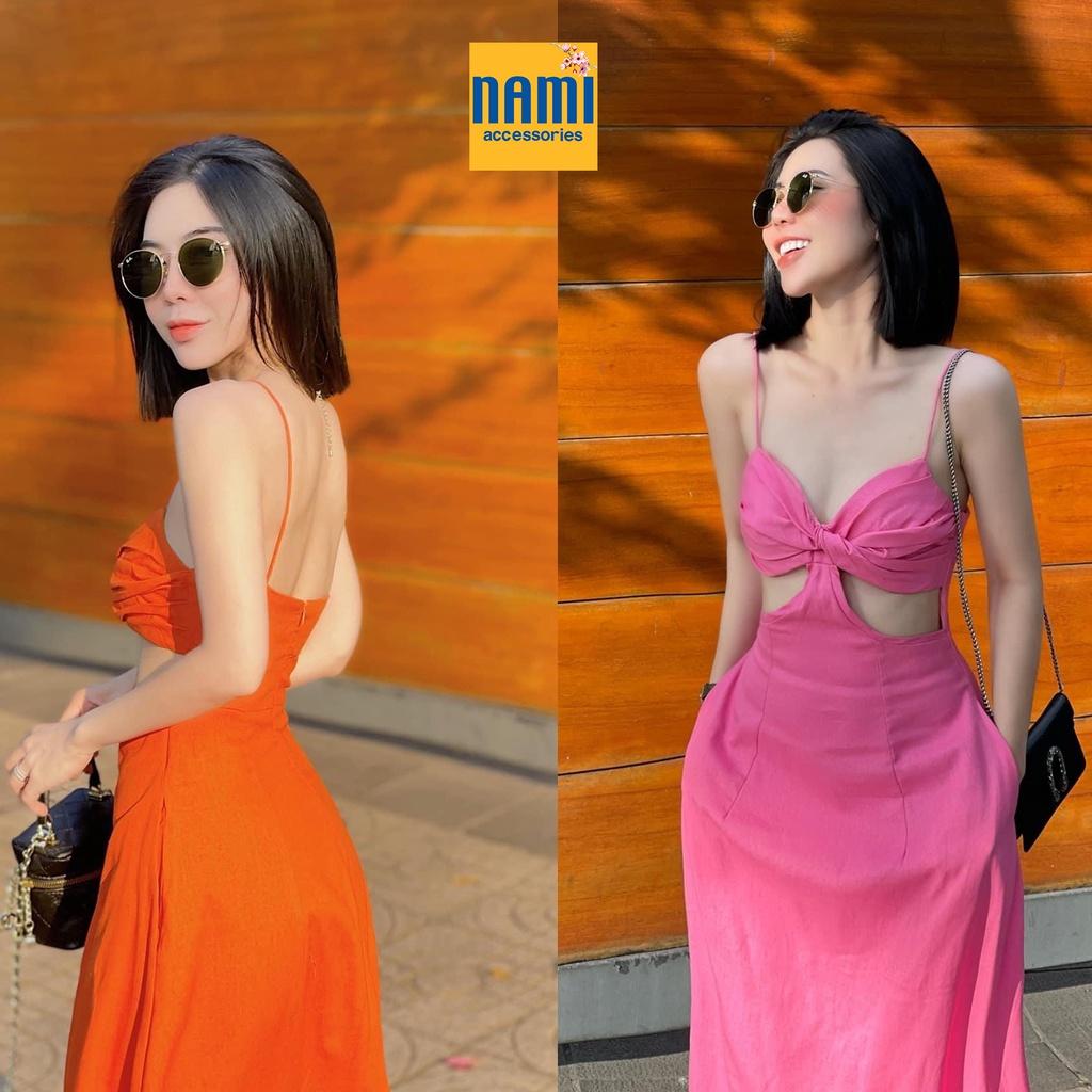 ( HÀNG CHUẨN ĐẸP ) Đầm Maxi Hai Dây Cut Eo Xoắn Ngực Gợi Cảm Tôn Dáng Thướt Tha - ATNU021