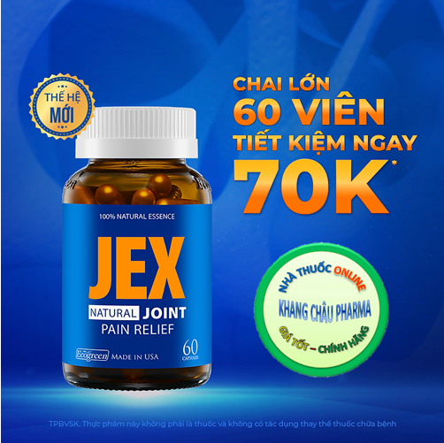 JEX giảm đau, bảo vệ xương khớp 60 viên tặng 1 hộp 15 viên