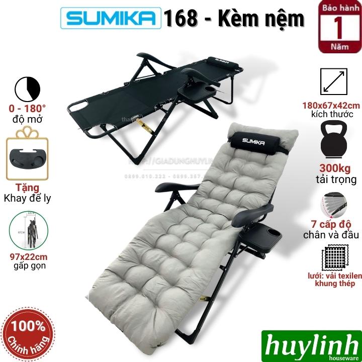 Giường - ghế xếp gấp thư giãn Sumika 168 - Tải trọng 300kg - Hàng chính hãng