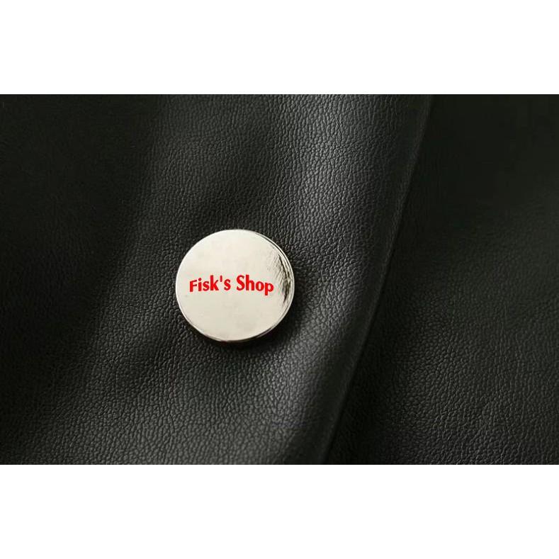 Váy da cạp cao dáng dài