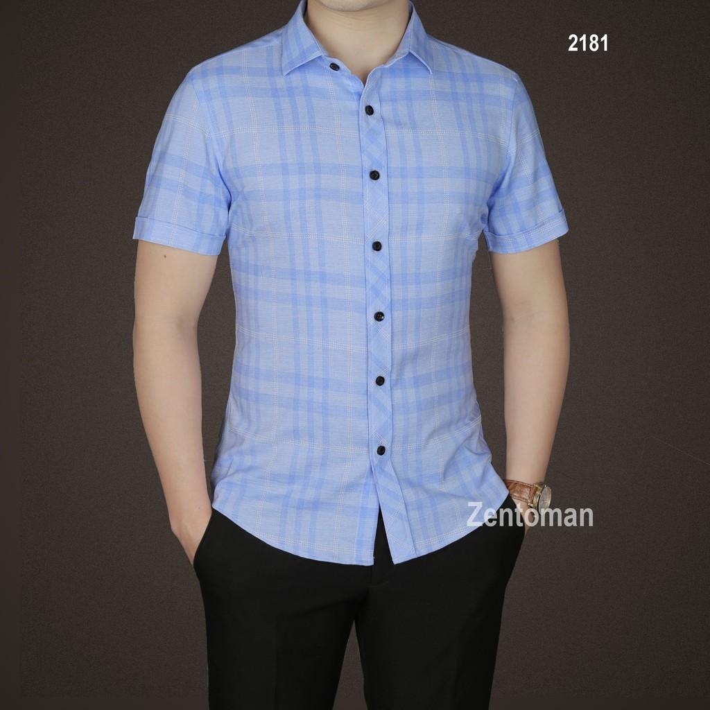 Zentoman - áo sơ mi nam tay ngắn, công sở mới nhất, mềm mịn không nhăn