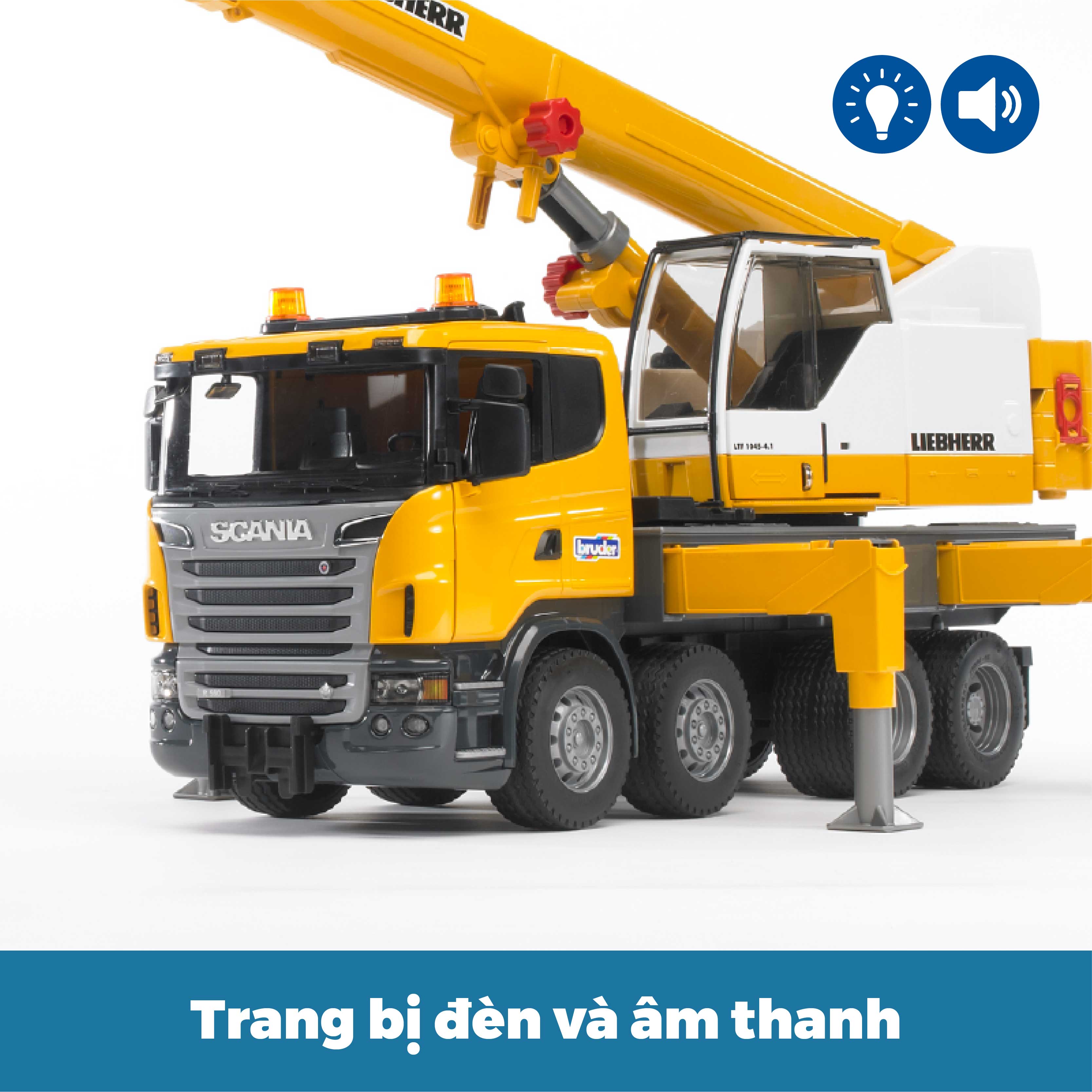 Mô Hình Theo Tỉ Lệ Thu Nhỏ 1:16 Bruder Xe Tải Cần Cẩu SCANIA - BRU03570