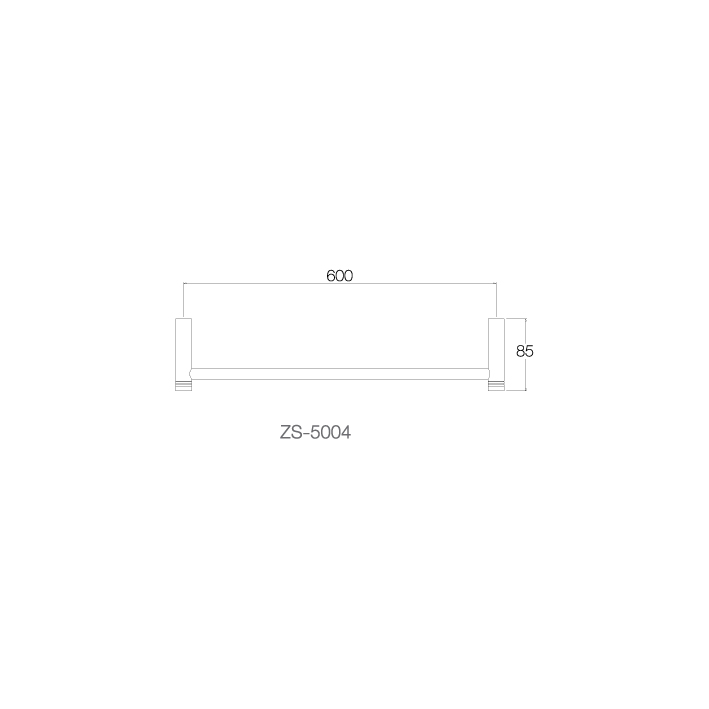 Thanh treo khăn 60cm INOX SUS 304 ZS-5004