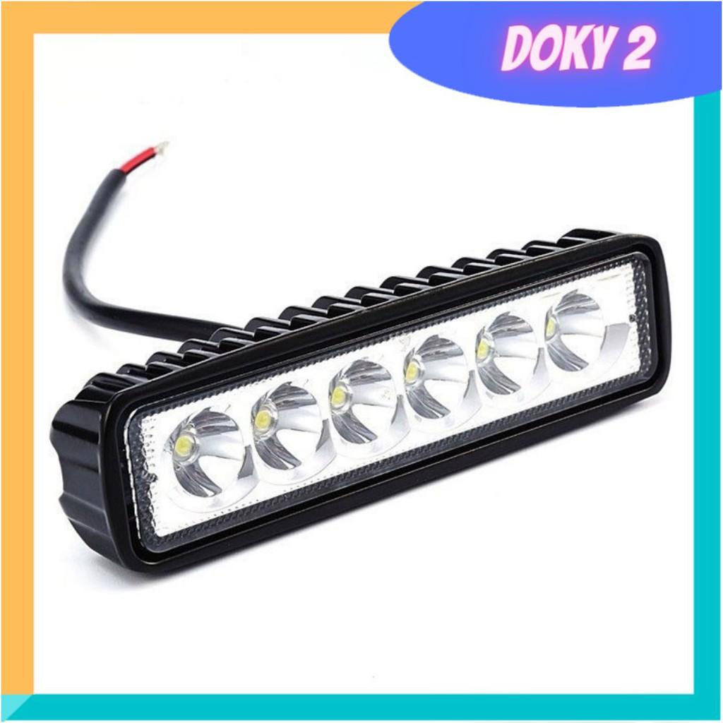 Đèn trợ sáng C6 DÀI, 6 led cực NGẦU, không hao bình - DC6D+CT