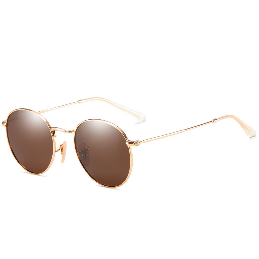 Retro Vòng Thời Trang Unisex Tôn Kính Phân Cực Lớp Phủ UV400 Kính Mát Kính Mắt Nữ Dành Cho Nam Nữ 3447
