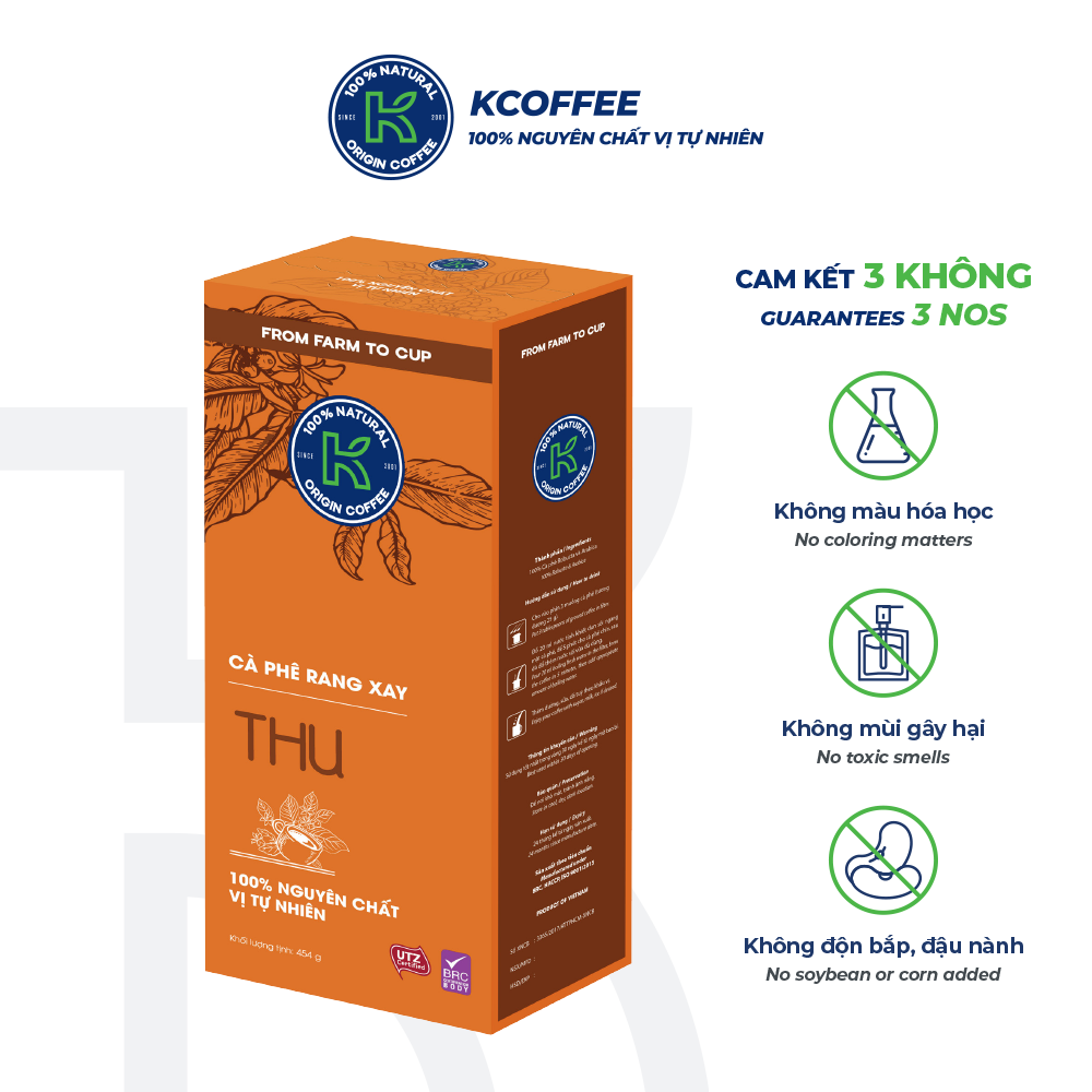 Cà Phê Rang Xay K Coffee Thu (454g / Hộp)