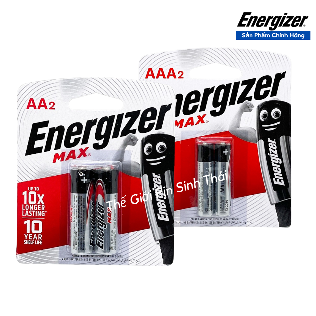 Vỉ 2 Viên Pin AA/AAA Energizer Siêu bền - Hàng chính hãng