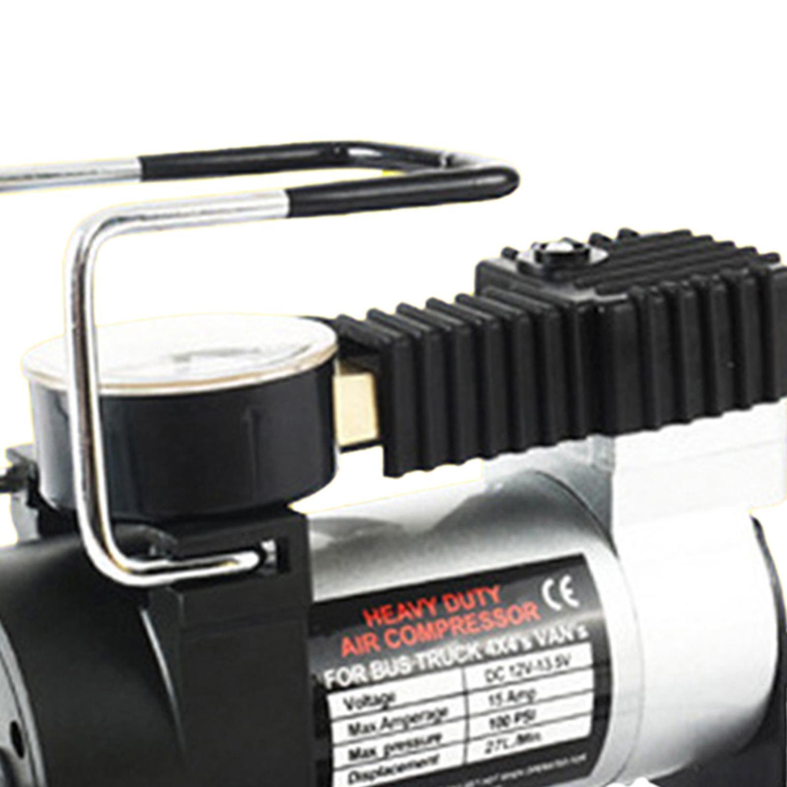 Tire Pump 12V DC Single Cylinder, 140PSI 35L/Min, Portable Heavy Duty Compact,Tire Inflator, Tyre Air Compressor Pump Fit for Truck Bike Auto