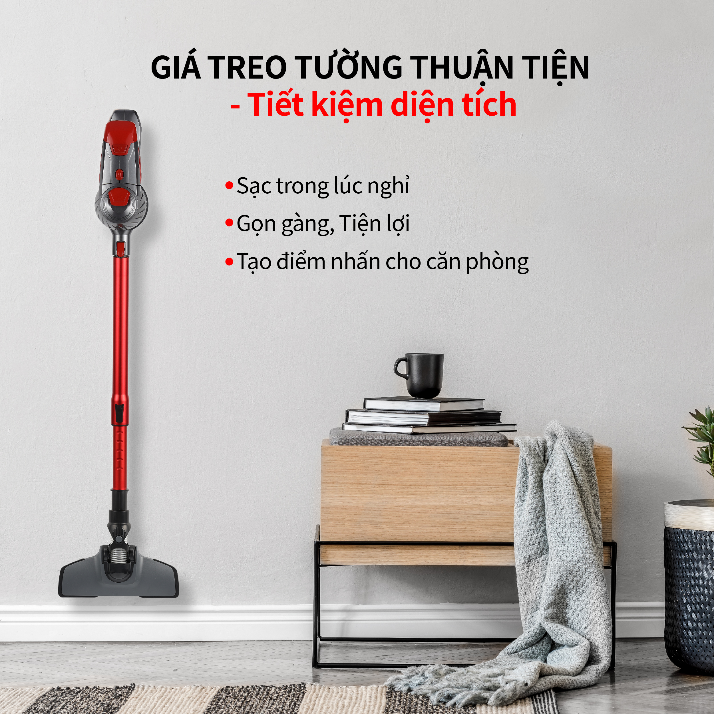 Máy Hút Bụi Cầm Tay Không Dây UNIQ Free A7 Gia Đình Thông Minh Đa Năng Lắp Pin Sạc Rời Lực Hút Mạnh 14000PA Cao Cấp Tiện Lợi May Hut Bui Cầu Thang Sàn Gỗ Chung Cư Ô Tô Nệm Xe Hơi Sofa Giường Đệm - Hàng Chính Hãng