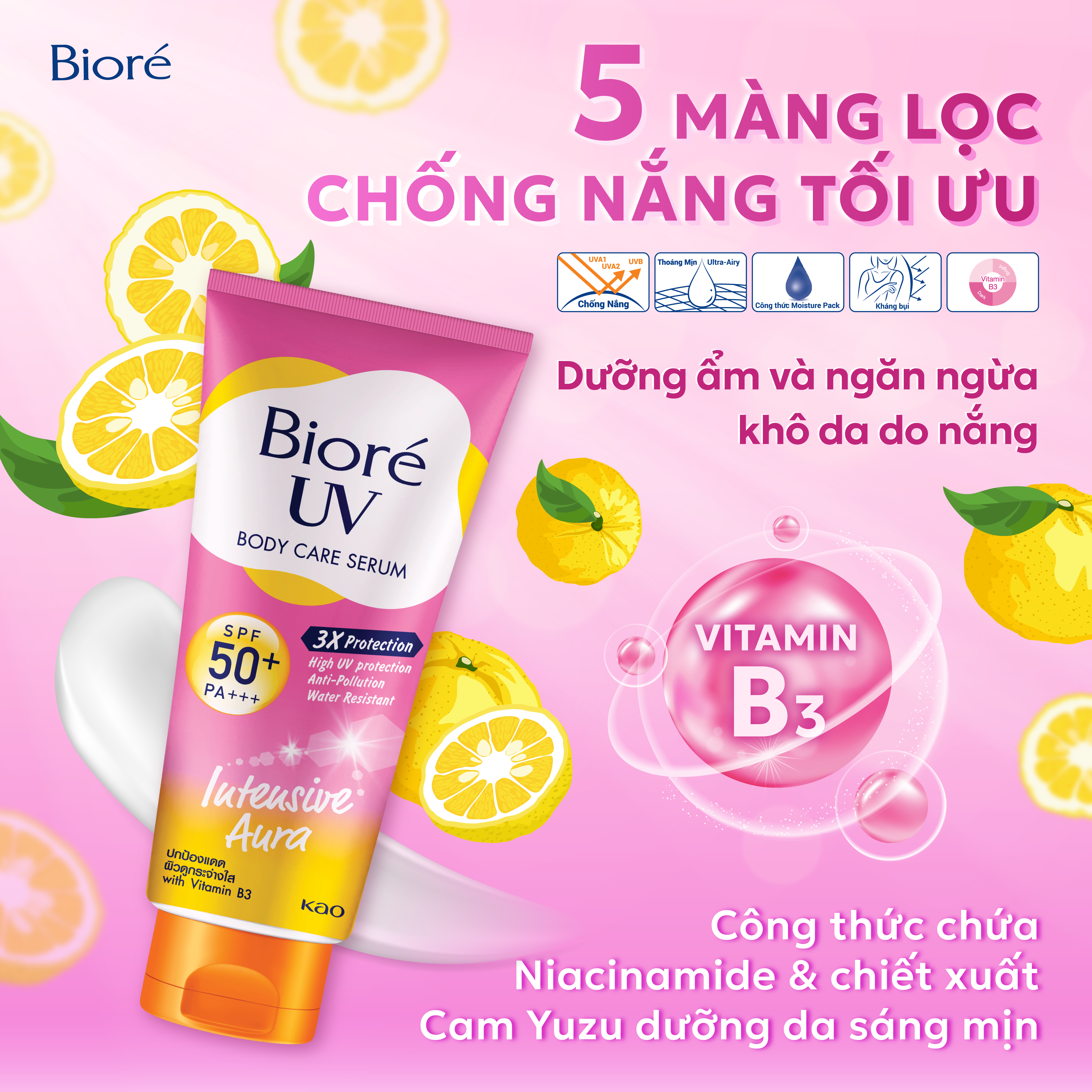 Serum Chống Nắng Dưỡng Thể Kháng Bụi - Trắng Sáng Mịn Màng Biore (150ml)