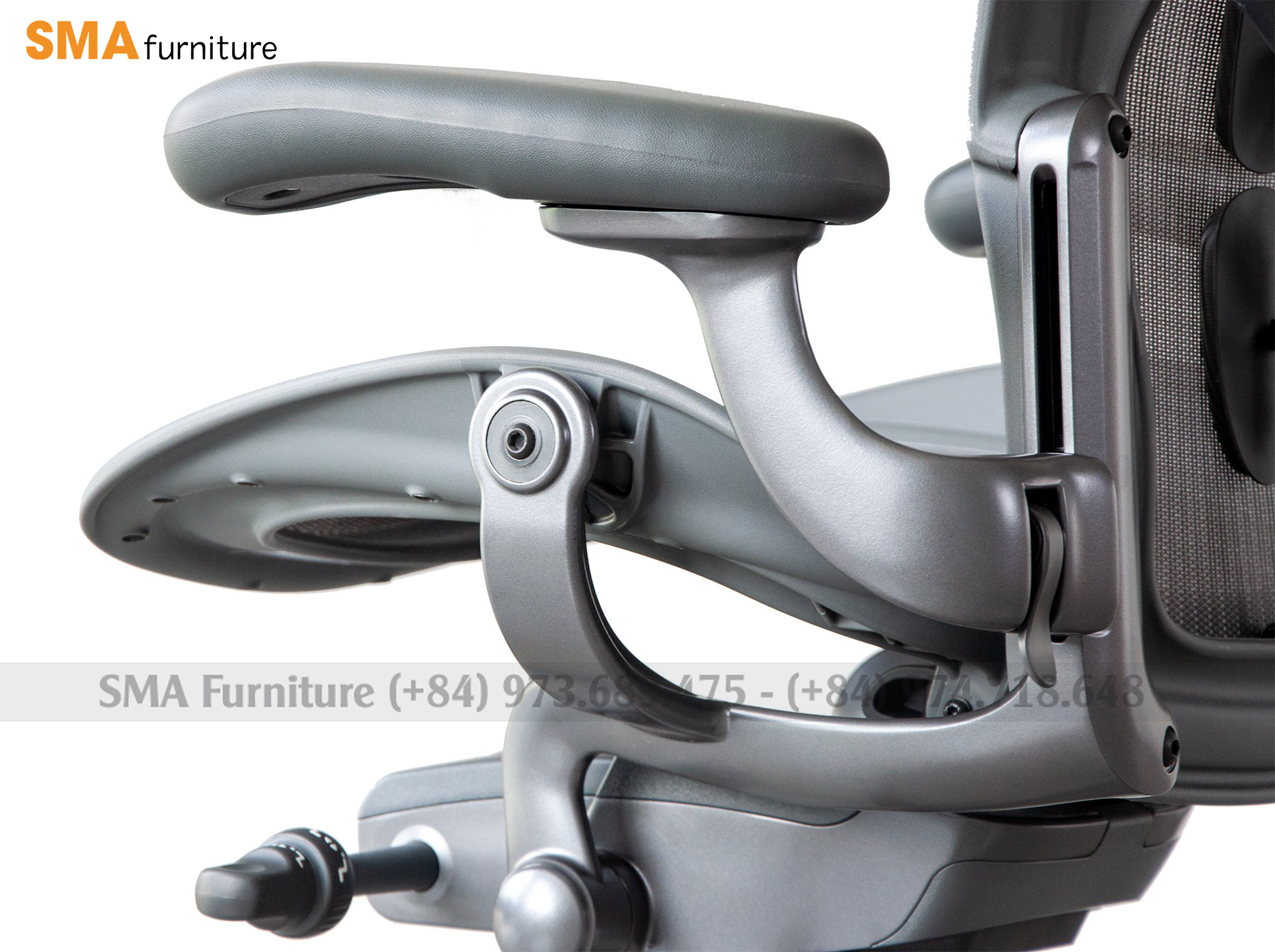 GHẾ AERON CỦA HERMAN MILLER, GHẾ CÔNG THÁI HỌC, GHẾ VĂN PHÒNG, BẢN MÀU ĐEN- KHUNG NHÔM.