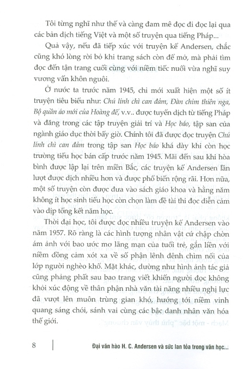 Đại Văn Hào H. C. Andersen Và Sức Lan Toả Trong Văn Học - Nghệ Thuật Việt Nam